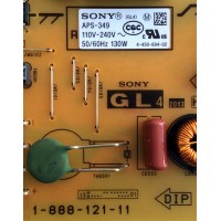 FUENTE DE PODER PARA TV SONY / NUMERO DE PARTE 147448711 / 1-474-487-11 / 1-888-121-11 / APS-349 / PANEL LSY400HM02-A02 / MODELO KDL-40R450A / KDL40R450A